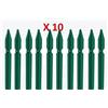Generico 10 PZ Palo paletto in Ferro PLASTIFICATO a T 30x30x3 mm plastificato Verde per Rete Recinzione Metallica (250)