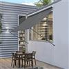 pro.tec Tenda da Sole per Balconi e Finestre Tenda Parasole Avvolgibile Inclinazione Regolabile con Catenella Montaggio a Parete Protezione Solare 150x120 cm Grigio