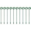 TopHomer 10 bastoncini di supporto per piante verdi, per pomodori, stelo singolo, pali di supporto per piante, per giardino, casa, serra (27 cm)