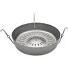 Grillrost.com Das Original Focolare in Acciaio Massiccio con Gancio in Acciaio Inox per Essere Appeso - Adatto a Tutti i focolari