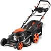 FUXTEC FX-RM5396eSPRO Tagliaerba a scoppio semovente, avviamento elettrico, velocità regolabile, scarico laterale, larghezza di taglio 53 cm, mulching, altezza 25-75 mm, cassetta per erba 70L