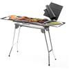 InnovaGoods® Barbecue carbone con tappetino per forno e barbecue, in acciaio inox per carbone, tappetino in fibra di vetro spazio cibo 57x29cm, ripiano laterale per accessori cucina