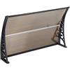 Willonin Tendalino per porta d'ingresso Marquise solare, porta anti-sole, protezione per riparo in policarbonato (100 x 150 cm, Teachle)
