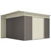Hoggar by Okoru Capannone Metallo Grigio/Beige per Archiviazione 8,96 m2-269x333x189cm. Casta Giardino Terrazza