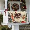 Generic Coperture magnetiche per cassette postali di Babbo Natale, decorazione vintage per cassetta postale con renna giocosa per albero di Natale rosso stagionale per esterni, giardino, cortile, decorazione