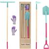 KOTARBAU® Set di attrezzi da giardino per donna zappa vanga rastrello guanti