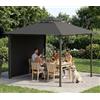 Devoko Gazebo Esterno Resistente 3x3, Gazebo Impermeabile Stabile, Protezione UV 50+, Pavillon Fisso da Grill per Giardino Estensibile 3x4.7 m, Terrazza, Feste di Grill o Feste Spontanee, Grigio