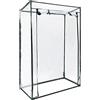 Relaxdays Serra per Pomodori, Giardino, Balcone, Telo Orto Trasparente, HLP 150x100x50 cm, Acciaio & PVC, Trasparente