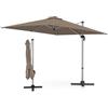KOMFOTTEU Ombrellone da Giardino Quadrato 3x3m, Pieghevole e Regolabile in Altezza con Base a Croce, Ombrellone da Balcone, Altezza 260cm, Parasole per Cortile, Terrazza, Piscina (Marrone)