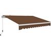 Outsunny Tenda da Sole 4x2.5 m con Braccio Avvolgibile, Tenda Parasole da Esterno a Manovella in Alluminio e Tessuto Poliestere 280g/㎡, Protezione UV, per Giardino, Balcone e Terrazza, Caffè