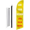 Bagetu Kit Asta Bandiera Piuma Personalizzata Banner A Goccia Negozio Insegna Aziendale (bandiera+palo, Feather 60x250cm)