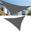 Flyace Tenda a Vela Parasole 2x4x5M Vele Ombreggianti Impermeabile Triangolare Vele Parasole da Giardino Protezione Solare Schermo UV con funi di Tensione per Terrazze Balconi Grigio scuro