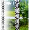 yurstcggh Catena da Pioggia Ornamento da Giardino 3ft 6.5ft 10ft Catena Sospesa Resistente alla Ruggine e Durevole,per La Raccolta dell'Acqua Piovana per Il Balcone del Gazebo 4m(13ft) Nero