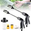 buusace Power Jet, pistola ad alta pressione telescopica per tubo da giardino con caraffa in schiuma, regolabile a 360° e portata di 6-10 m, idropulitrice in alluminio per auto, terrazza, giardino (2 pezzi)