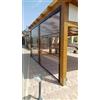 TENDEEVOLUTION Tenda Antipioggia Antivento Esterno in PVC Cristal con Guide Laterali, Personalizzabile, Tenda Trasparente Esterno per Verande in PVC Impermeabile e Cassonetto Su Misura (L. da 301 a 350 X H. 250)