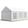 TOOLPORT Tendone per Feste 4x6 m PVC Bianco 100% Impermeabile Gazebo da Giardino Tendone da Esterno Tenda Party