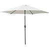Outsunny Ombrellone da Giardino Ø2.6x2.35 m Inclinabile Crema