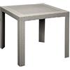 Areta ARE067 Tavolo, Modello Saturno, Tortora, 80 x 80 x 72 cm