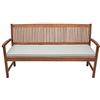 Beautissu Cuscino per panche Base BK 150x48x5cm - cuscino lungo per panchina - cuscino bancale pallet - cuscino per panca o dondolo - Grigio Chiaro