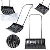 KADAX Cablatura di neve Kadax con bordo del profilo in alluminio, ampia pala della neve con ruote, pala con manico in metallo, pala della neve con foglia di plastica, rivestimento di neve (nero)