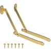 UNIQANTIQ HARDWARE SUPPLY Sostegno per coperchio placcato in ottone resistente, cerniere di supporto per reception, baule, baule | M-108