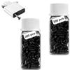 KINHARD 600 Pezzi Pietrine per Accendini con Bottiglia di Stoccaggio, Portatile Pietre Focaie per Accendino 2,2 x 5 mm, Nero Pietrina Accendino Ricarica, per Zippo e per Clipper Accendini