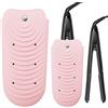 Generic Custodia in silicone resistente al calore, tappetino termico per arricciacapelli, piastra per capelli, piastra e strumenti per capelli caldi (rosa, L)