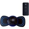 DAZZLEEX Mini massaggiatore EMS, mini massaggiatore cervicale elettrico portatile con telecomando
