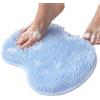 Generic Silicone Foot Scrubber Mat, 2025 New Shower Foot Back Scrubber Massage Pad with Suction Cups Non-Slip Exfoliating Shower Pad (Blue)