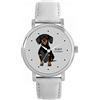 Toff London Black Dachshund Dog Watch Ladies 38mm Case 3atm Resistente all'acqua Movimento al quarzo progettato su misura Lusso alla moda