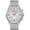 Swiss Military Hanowa Orologio analogico al quarzo unisex per adulti con cinturino in acciaio inox 06-3332.04.001.09, argento, Bracciale