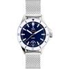 YEMA Navygraf Marine Nationale Acciaio Quarzo Pelle Blu Bianco Orologio Donna
