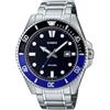 Casio Collection - Orologio da polso da uomo al quarzo Casual bracciale e cassa in Acciaio INOX di colore Grigio display analogico nero - MDV-107D-1A2