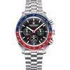 TYBERLEY Pagani Design 1701 Uomo Cronografo Professionale Giappone VK63 Movimento al quarzo Luna Orologio da polso in acciaio inox 100M impermeabile Casual Orologio Analogico Dataa, Nero-rosso