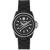 Philipp Plein Plein Sport - Orologio analogico da donna, al quarzo, in plastica, Nero/Nero-Argento - Pshba1023, Bracciale