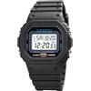 PASOY Orologi di moda per gli uomini e le donne sport all'aria aperta unisex retroilluminazione digitale allarme conto alla rovescia impermeabile nuoto colorato rosso blu bianco gomma orologio Reloj