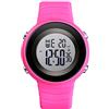 TONSHEN Unisex Outdoor Sportivo Orologi da Polso 50M Impermeabile LED Elettronico Multifunzione Digitale Plastica Orologio Uomo e Donna (Rosso)