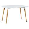 BUYBUY Tavolo in Legno 120 x 70 cm. con piedi in faggio Bianco con piedi in Faggio PGL001