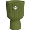 Elho Vibes Fold Coupe 14 - Vaso per Piante da Interno - 100% Plastica Riciclata - Ø 13.9 x H 21.0 cm - Verde/Verde Felce