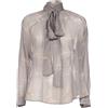 MAX MARA STUDIO BLUSA IN SETA LAVATA MAX MARA STUDIO 004 GRIGIO Donna