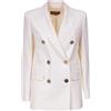 MAX MARA STUDIO BLAZER IN CREPE SATIN DI LANA MAX MARA STUDIO 010 BIANCO Donna