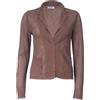 BASE MILANO BLAZER CARDIGAN DI BASE MILANO 171 MARRONE Donna