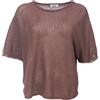 BASE MILANO MAGLIA DI BASE MILANO IN LINO E COTONE 171 MARRONE Donna