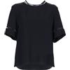 FABIANA FILIPPI TOP FABIANA FILIPPI IN CREPE DI CHINE IN MISTO SETA 5146 BLU Donna