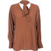 MAX MARA STUDIO BLUSA IN CREPE DI CHINE SETA MAX MARA STUDIO CON COULISSE IN LANA 041 BEIGE Donna