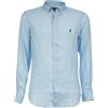POLO RALPH LAUREN CAMICIA IN LINO POLO RALPH LAUREN 008 CELESTE Uomo