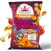Poppamies Snacks Smoky Inferno patatine al gusto di peperoncino habanero - senza glutine, vegane - piccantezza: 4/5 - 150 g