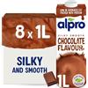 Alpro Cioccolato di soia Long Life Drink 1L | 100% a base vegetale | Alternativa al latte vegano e senza latticini | Confezione da 8