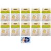 Felce Azzurra 10x Crich Wafer con Crema al Limone, Waffle Wafers, Snack Dolci Busta da 250g + 1 Confezione di Talco Felce Azzurra in omaggio, Busta da 100g