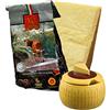 YesEatIs Special Box - Parmigiano Reggiano Consorzio Vacche Rosse 40 mesi - 1 Kg - Formaggiera Mini Classica